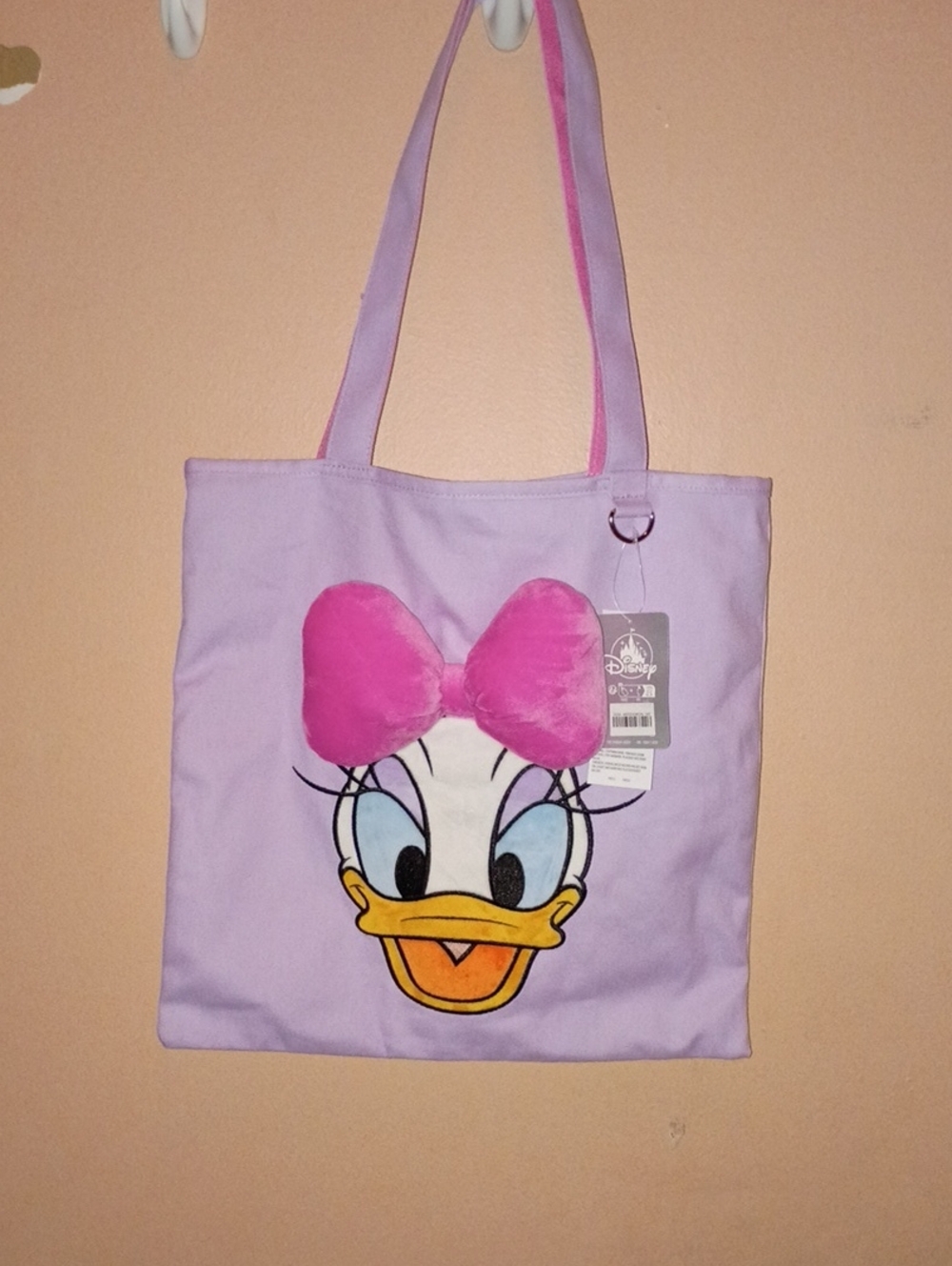 Disney Lilac Tote with Pink Bow Daisy Face
